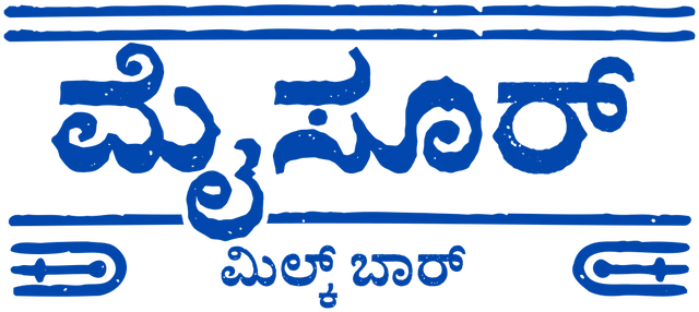 The Kannada wordmark, blue on cream